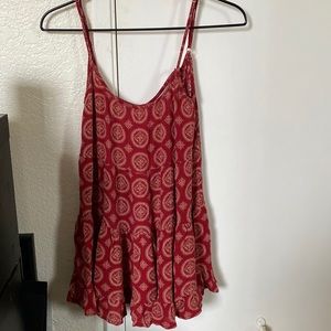 Brandy Melville Red Flowy Dress